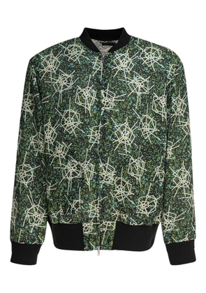 BEAMS PLUS abstract-print bomber jacket - Green