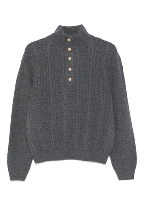 A.P.C. cable-knit button sweater - Grey