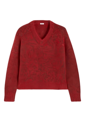ASPESI V-neck sweater - Red