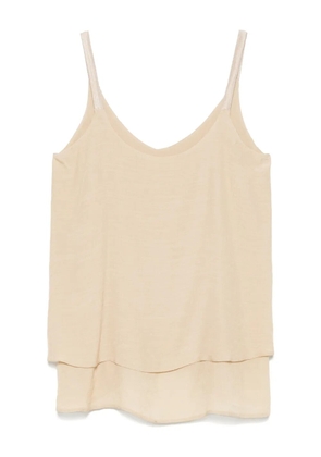 MOUTAKI slub-texture top - Neutrals