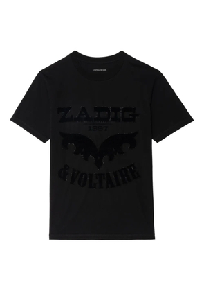 Zadig&Voltaire Edwin bat-embellished logo T-shirt - Black