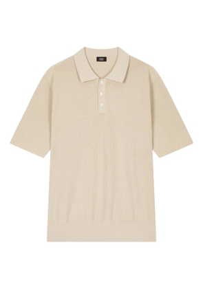 TOMBOY polo-collar ribbed sweater - Neutrals