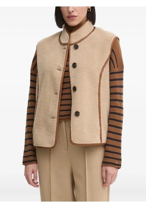 Hoss Intropia button-fastening teddy vest - Neutrals