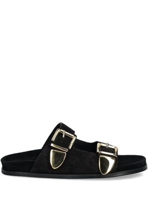 BILLI BI double buckle slides - Black