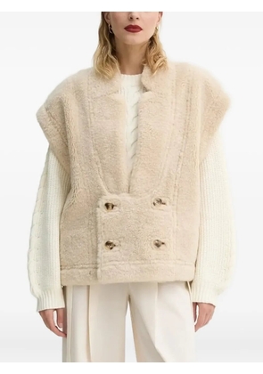 MUNTHE cable-knit lace-up sweater - White