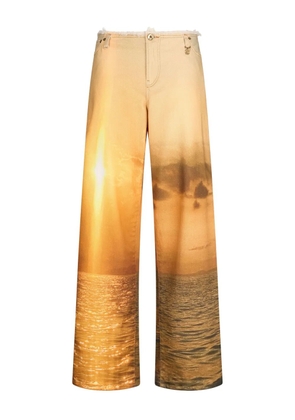 Roberto Cavalli graphic-print trousers - Orange