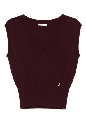 Patrizia Pepe v-neck wool vest - Purple
