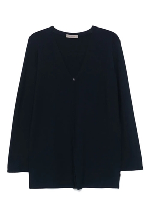 D.Exterior fine-knit cardigan - Blue
