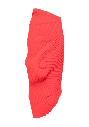 Issey Miyake Knit (As It Is) pleated maxi skirt - Red