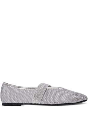 Karl Lagerfeld mesh ballerina shoes - Silver