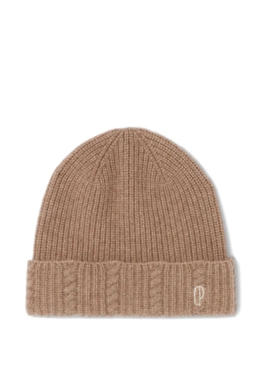 Claudie Pierlot cable-knit beanie hat - Neutrals