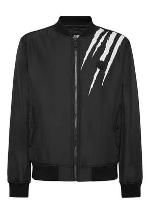 Plein Sport scratch bomber jacket - Black