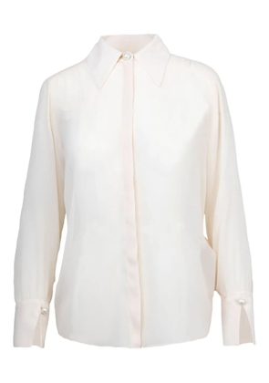 LIU JO pearl-embellished shirt - Neutrals