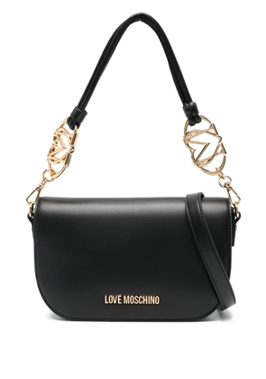 Love Moschino chain-embellished shoulder bag - Black