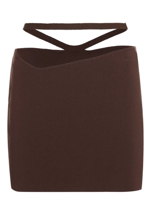 ANDREĀDAMO knitted mini skirt - Brown