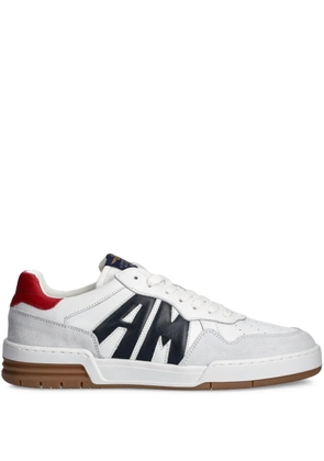 Aeronautica Militare leather logo sneakers - White