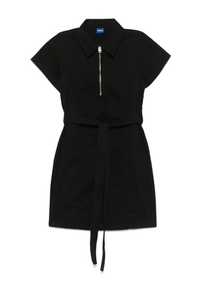 HUGO logo-embroidered mini dress - Black