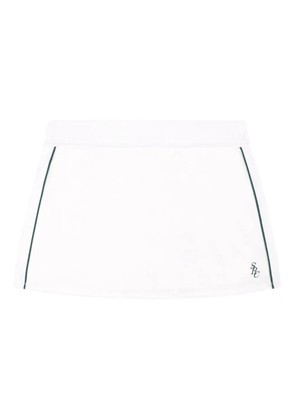 Sporty & Rich side-stripe mini skirt - White
