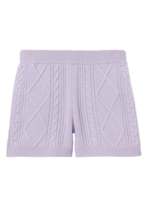 Claudie Pierlot cable-knit short shorts - Purple