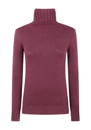base roll-neck knitwear - Red