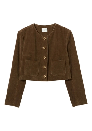Claudie Pierlot corduroy button-down cropped jacket - Brown