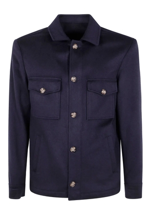 Barba Park buttoned pocket shirt jacket - Blue