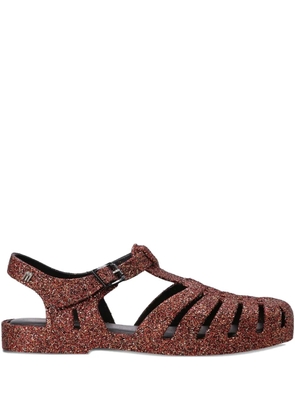 Melissa Possession glitter-embellished flat sandals - Red