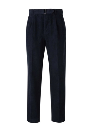 Officine Generale pleat-detailed corduroy trousers - Blue