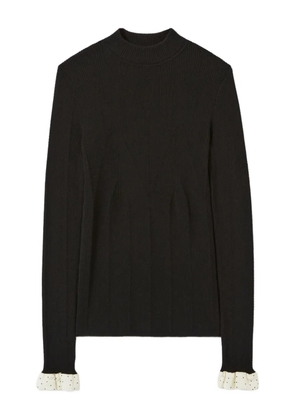 Claudie Pierlot ribbed-knit mock-neck sweater - Black