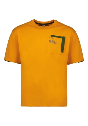 K-Way pocket-detail cotton T-shirt - Orange