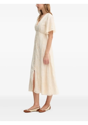 Hoss Intropia button-front flared dress - Neutrals