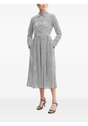 Liviana Conti geometric-pattern shirt dress - White