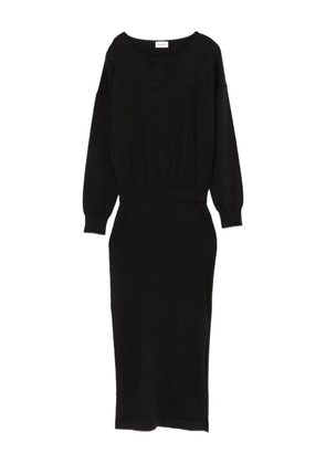 P.A.R.O.S.H. boat-neck midi dress - Brown