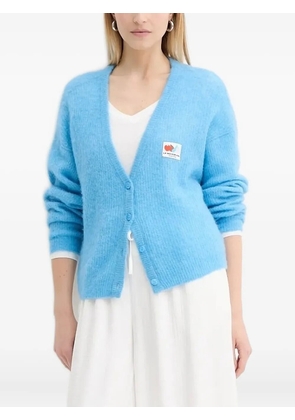 American Vintage logo-patch buttoned cardigan - Blue