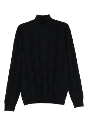 Corneliani turtleneck patterned sweater - Blue