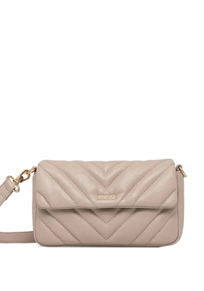LIU JO chevron-pattern satchel - Neutrals