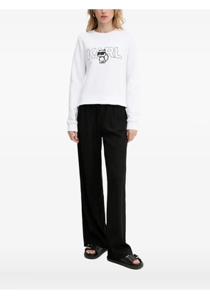 Karl Lagerfeld logo-print cotton sweatshirt - White