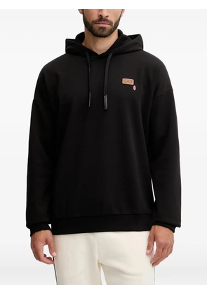 Ea7 Emporio Armani drawstring graphic hoodie - Black