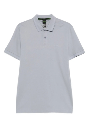 BOSS short-sleeve logo-print polo shirt - Grey