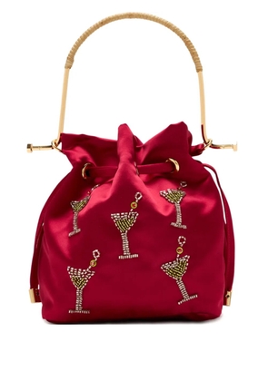 Waiwai Rio Bel beaded-embellished clutch - Red