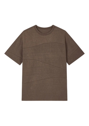 TOMBOY panelled short-sleeve T-shirt - Brown