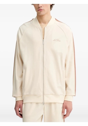 Les Deux Clyde stripe-detail zip-up sweatshirt - Neutrals