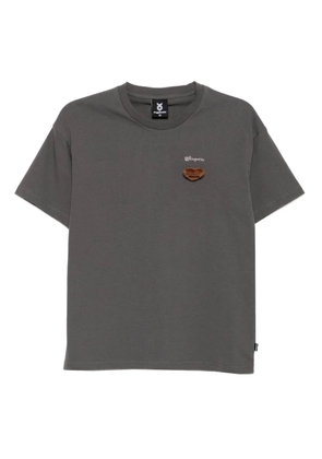 FINGERCROXX logo-embroidered T-shirt - Grey