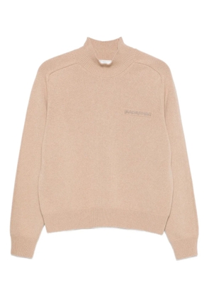 Peserico high-neck embellished sweater - Neutrals