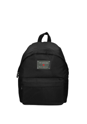 Love Moschino logo-plaque backpack - Black