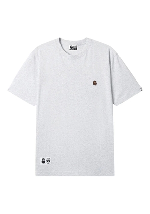 FINGERCROXX logo-patch cotton T-shirt - Grey