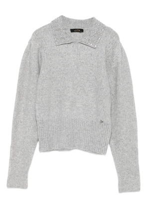 TWINSET embellished-collar sweater - Grey