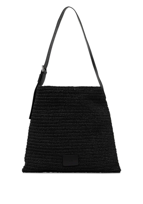 AllSaints Asha leather-strap crochet tote bag - Black