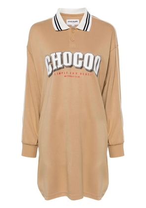 CHOCOOLATE logo-print sweatshirt dress - Brown