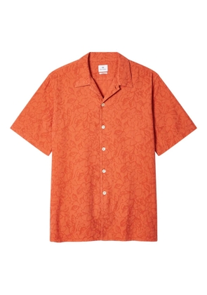 PS Paul Smith floral-texture short-sleeve shirt - Orange